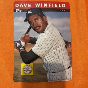1985 Topps 3D Baseball Stars Dave Winfield #18 New York Yankees HOF 4.25"x6" NMT